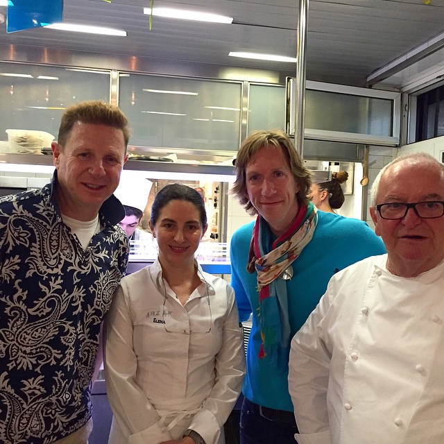 En Arzak con @jorgecadaval, Juan Mari y Elena.  Que buena experiencia.